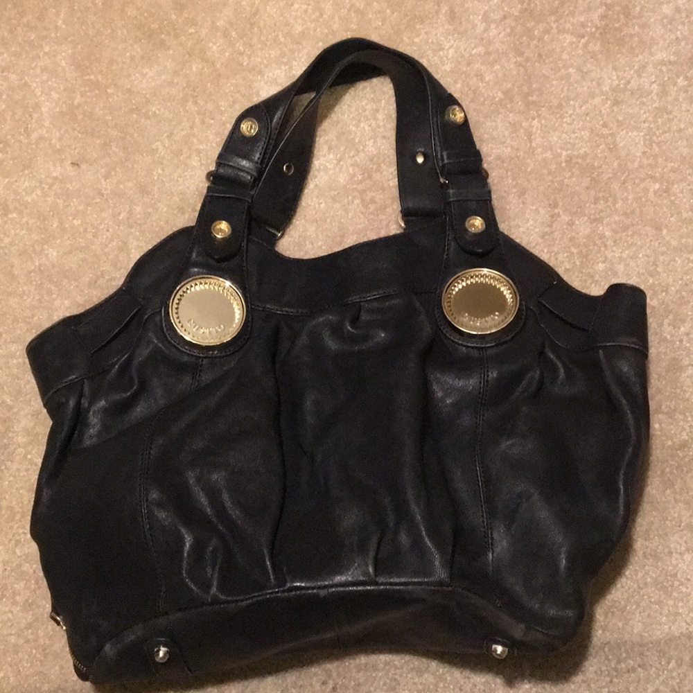 Black leather Gustto purse